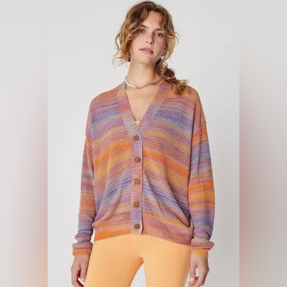Back Beat Co. Multi-colored “Space Dye” cardigan - XS/S